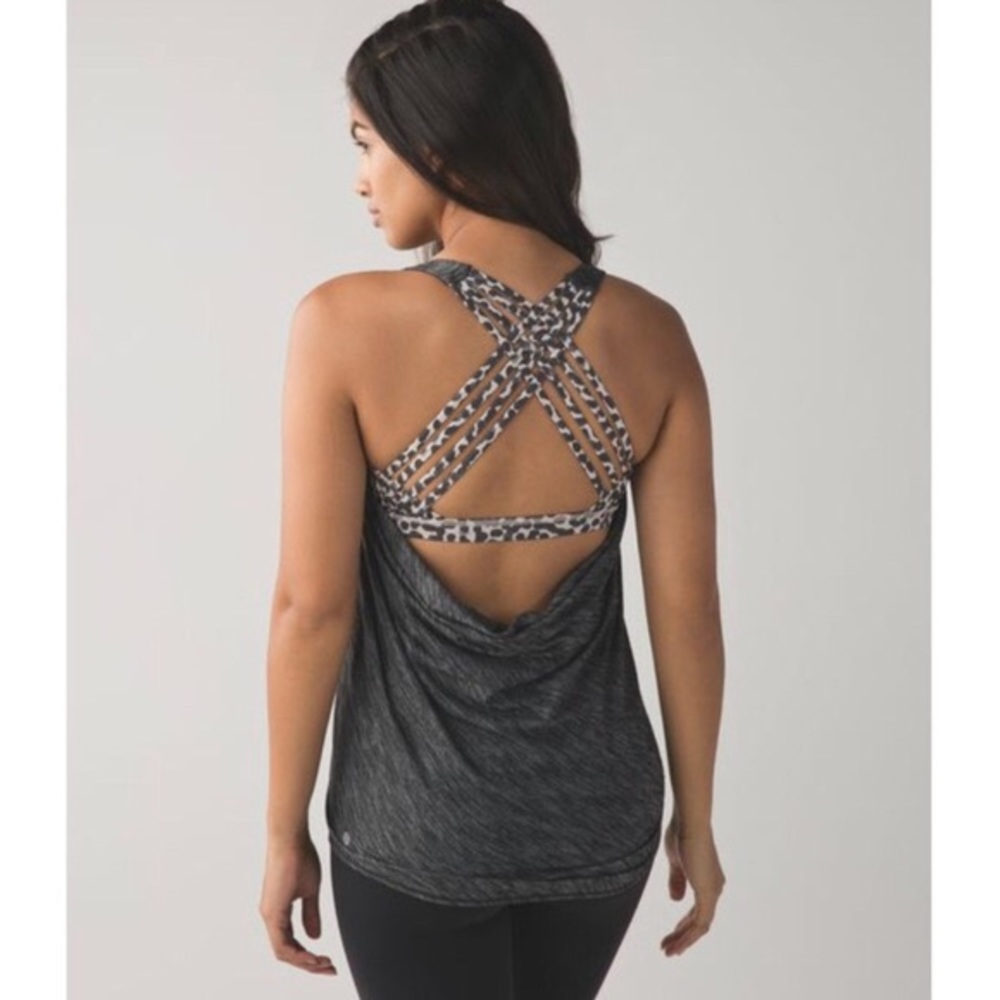 Lululemon Free to Be Wild Tank Grey Leopard